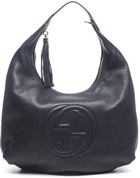 gucci signature large hobo|gucci hobo bag navy blue.